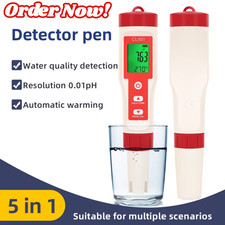 Ph/Cl2/H2/Orp/Temperature Meter Chlorine Detector Digital Water Quality Tester .