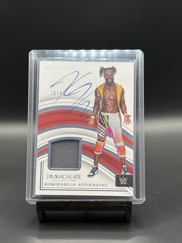 2023 Panini Immaculate Collection WWE Kofi Kingston Patch Auto /99