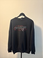 Vintage Atlanta Flacons Embroidered Black Pul...