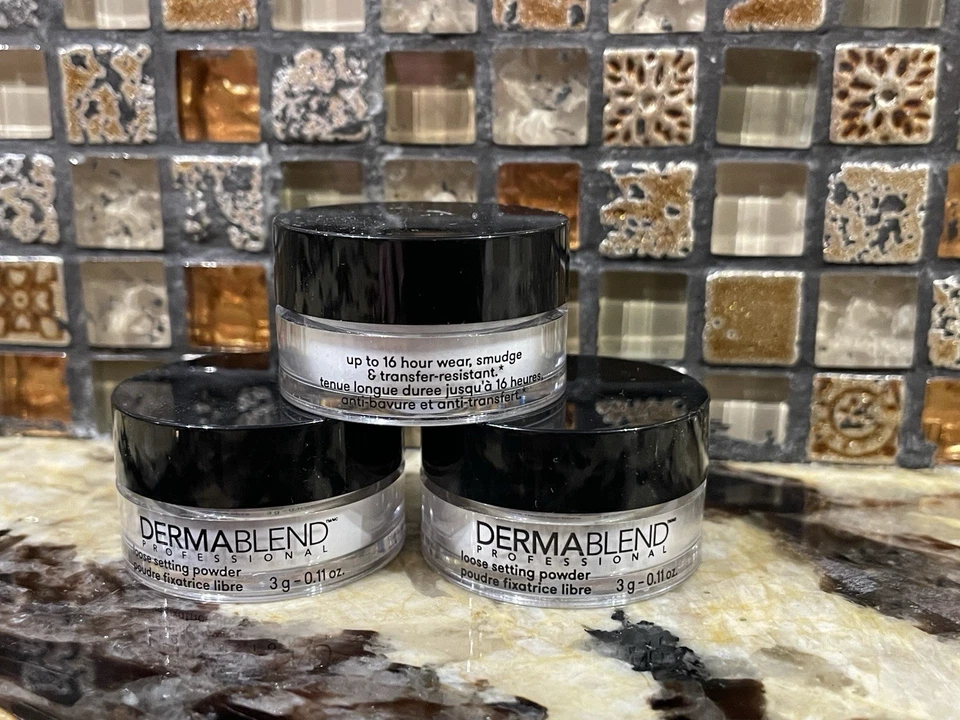 Paquete 5 Polvos Sueltos Dermablend Original Translúcidos Viaje 0.11 OZ ea Foto 3 de 4