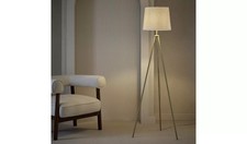 Argos Home Metal Tripod Floor Lamp Base Only - Brass (OPENED BOX)