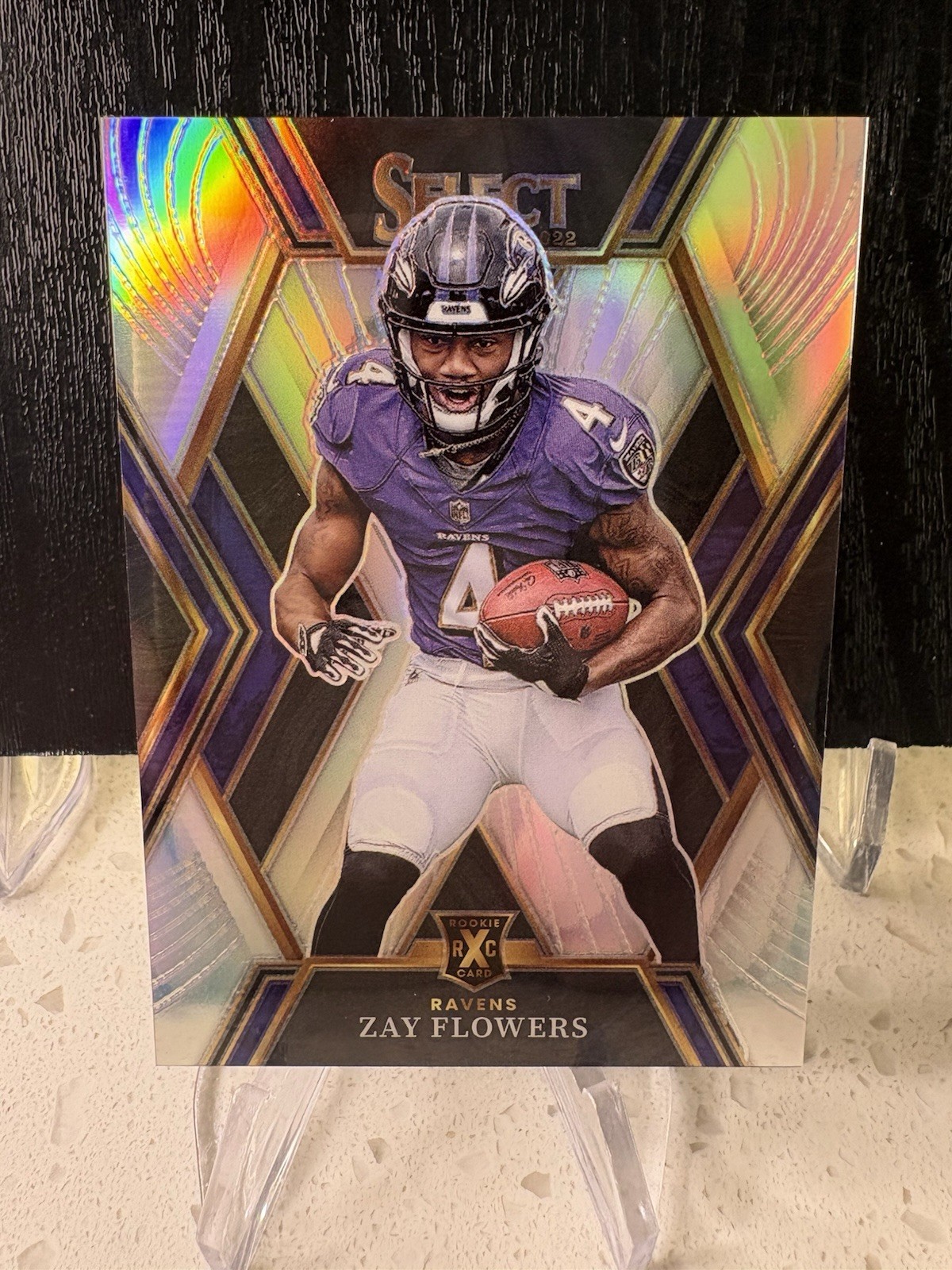 Rookie XRC Prizm 2022 Panini Select Zay Flowers Baltimore Ravens #512 Panini