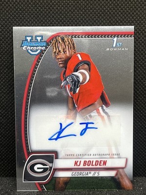 2024 Bowman Chrome University KJ Bolden Rookie Auto Georgia Bulldogs