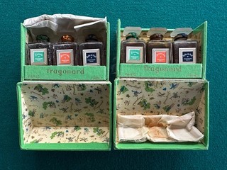 Vintage Rare Fragonard Perfume Sets (2) of 3 bottles each 1/2 oz from France