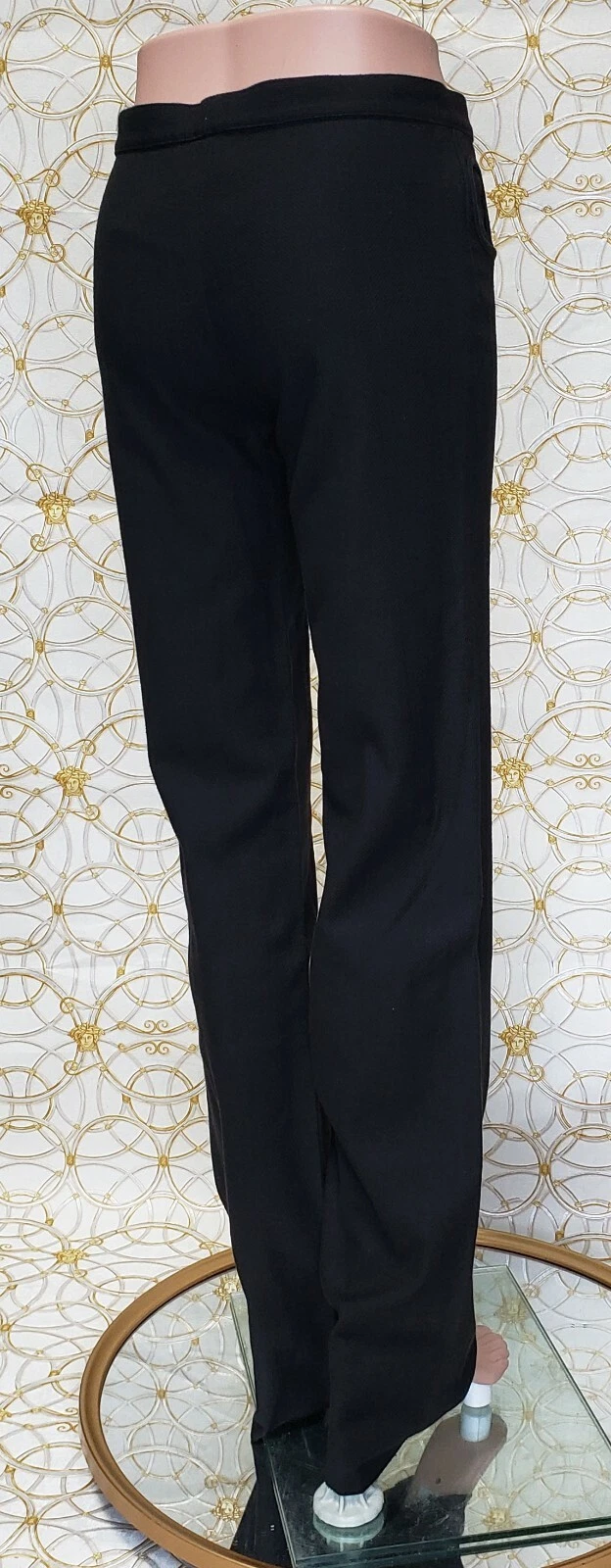 VERSUS VERSACE PANTALONE COTONE CLASSICO NERO taglia 40 4