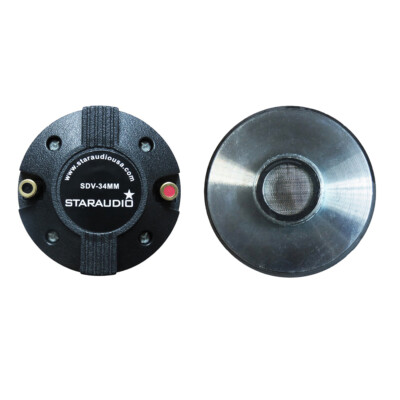 2Pcs 1.35'' 34MM Audio Speaker Driver Tweeters Horn Titanium Compression Screw-On