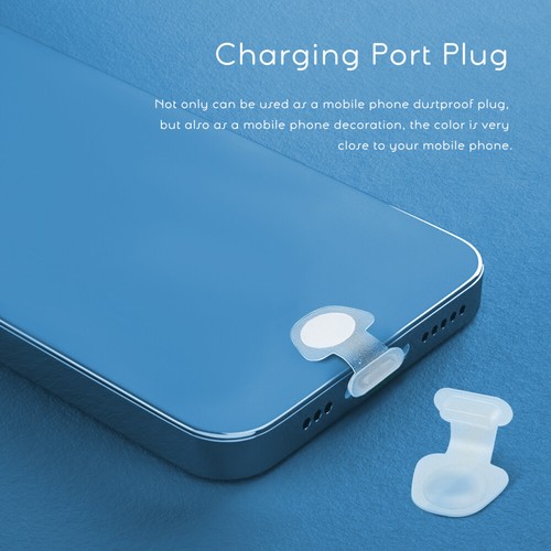 8 Pcs Dust Plug Type-c Protective Port Cover Caps for Cell Phones - Zdjęcie 3 z 11