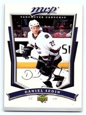 2007-08 Upper Deck MVP Canucks Hockey Card #66 Daniel Sedin