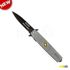 7.4" TAC-FORCE Special Forces Gray Spring Assist Folding Pocket Knife Stiletto