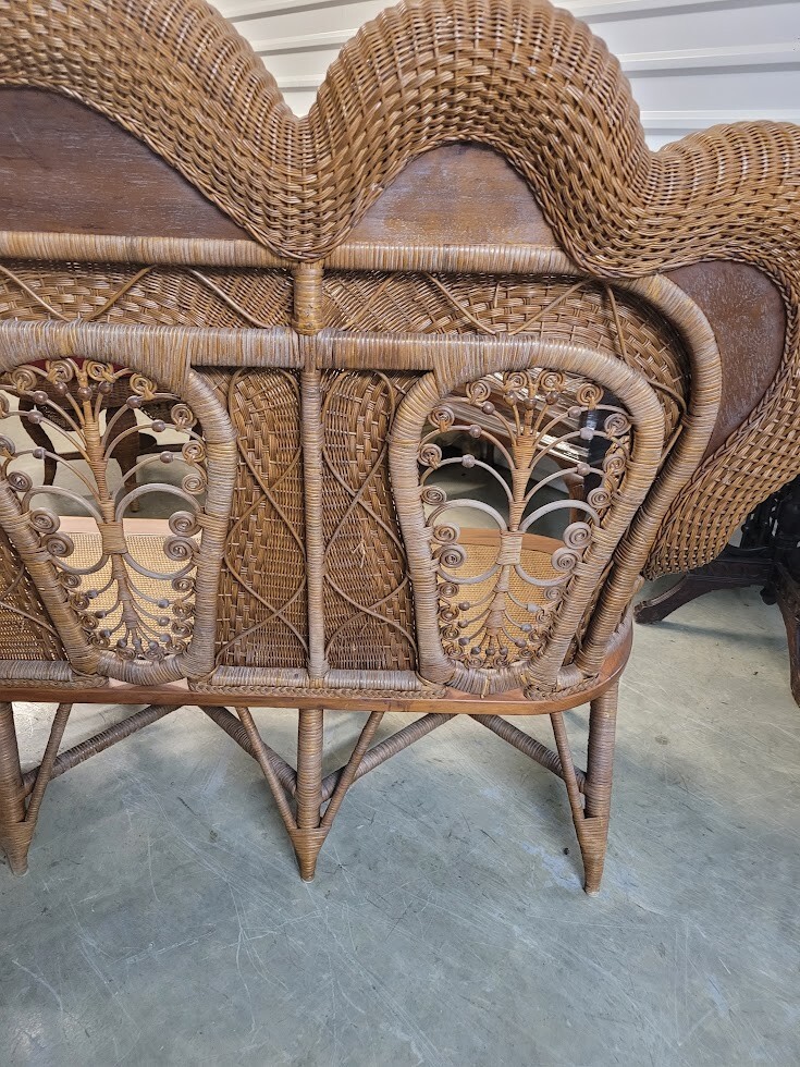 Heywood Wakefield Wicker Sofa eBay