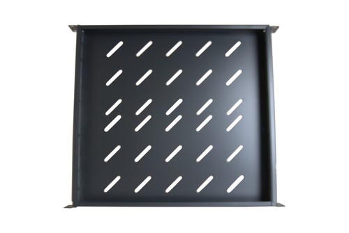 1U Fixed Vented Server Shelf 19" 4 Post 16in - 37in Adjustable Rack Mount Black - Picture 3 of 10