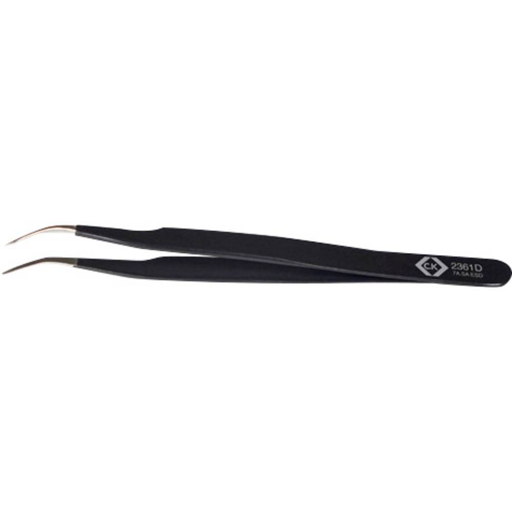 C.K T2361D ESD Pinzetta 7a SA-ESD Acuminate, piegate, fini 120 mm