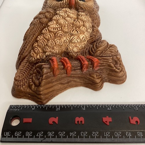 2 Owls Hanging Wall Art 3D Molded Hard Foam Home Decor Granny Core Retro Vtg - Picture 12 of 13