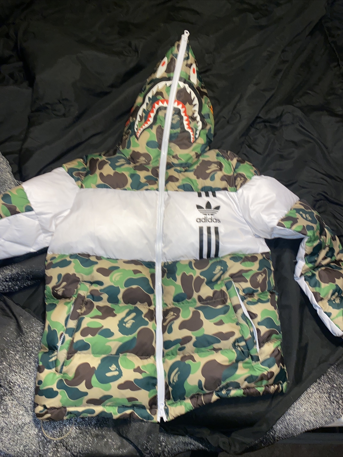 bape x adidas down jacket
