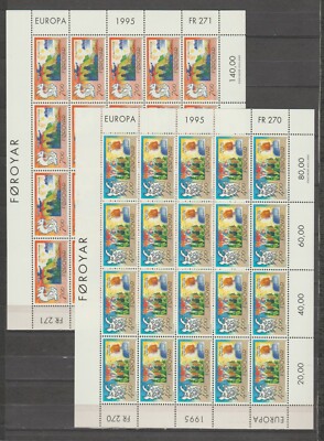 s40209 FAROE ISL 1995 MNH ** EUROPA CEPT MSx2