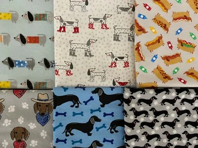 DACHSHUND, WIENER DOG, HOT DOG, WEINER, COWBOY, RED BOOTS, COTTON FABRIC BTHY