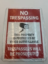  QTY 3 SmartSign No Trespassing Property Protected By Video Surveillance Sign