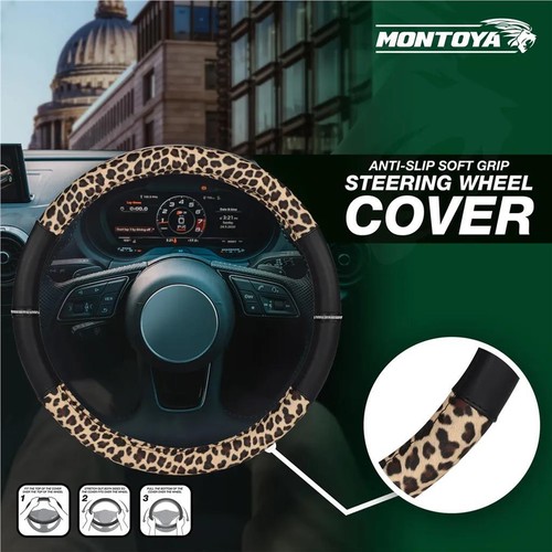 Montoya Lenkrad Handschuhbezug Soft Grip Leopardenmuster Universal - Bild 2 von 2