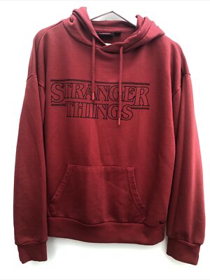 STRANGER THINGS Hoodie Red Pullover Small S Medium M 10 12 | eBay UK