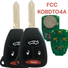 2 Replacement For 2005 2006 2007 Jeep Grand Cherokee Remote Car Key Fob KOBDT04A
