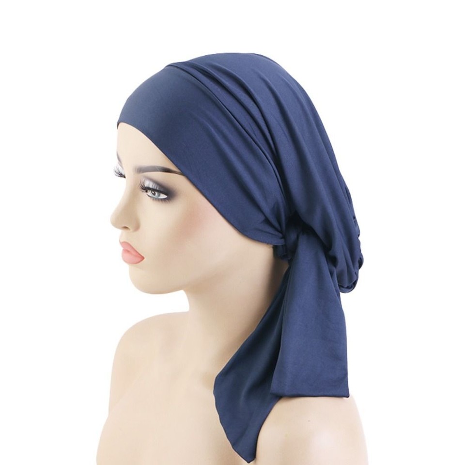 Elastic Ribbon Headscarf Hat Women Sleep Hair Cover eBay