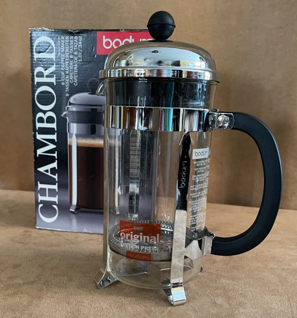 French Press Glass 1 L - Cafetière pour 5 tasses de café - avec