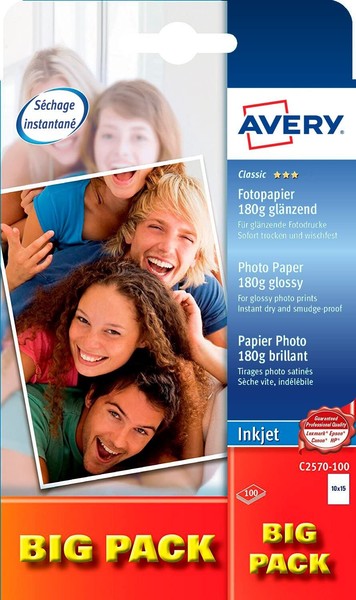 Avery Zweckform C2570-100 Classic Inkjet Fotopapier (A6, Einseitig Beschichtet,-image