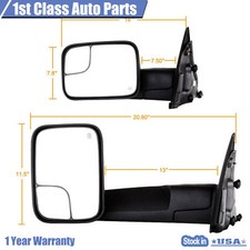 For 2002-09 Dodge Ram 1500 2500 3500 Left Mirror Power Heated Towing Flip Up For 2002-09 Dodge Ram 1500 2500 3500 Left Mirror Power Heated Towing Flip Up
