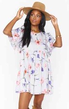 NWT Show Me Your MuMu Brooks Baby Doll Mini Dress Lila Lolita Breeze size XS