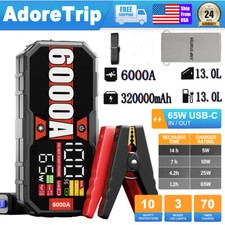 6000Amp Car Jump Starter Booster Jumper Box P...