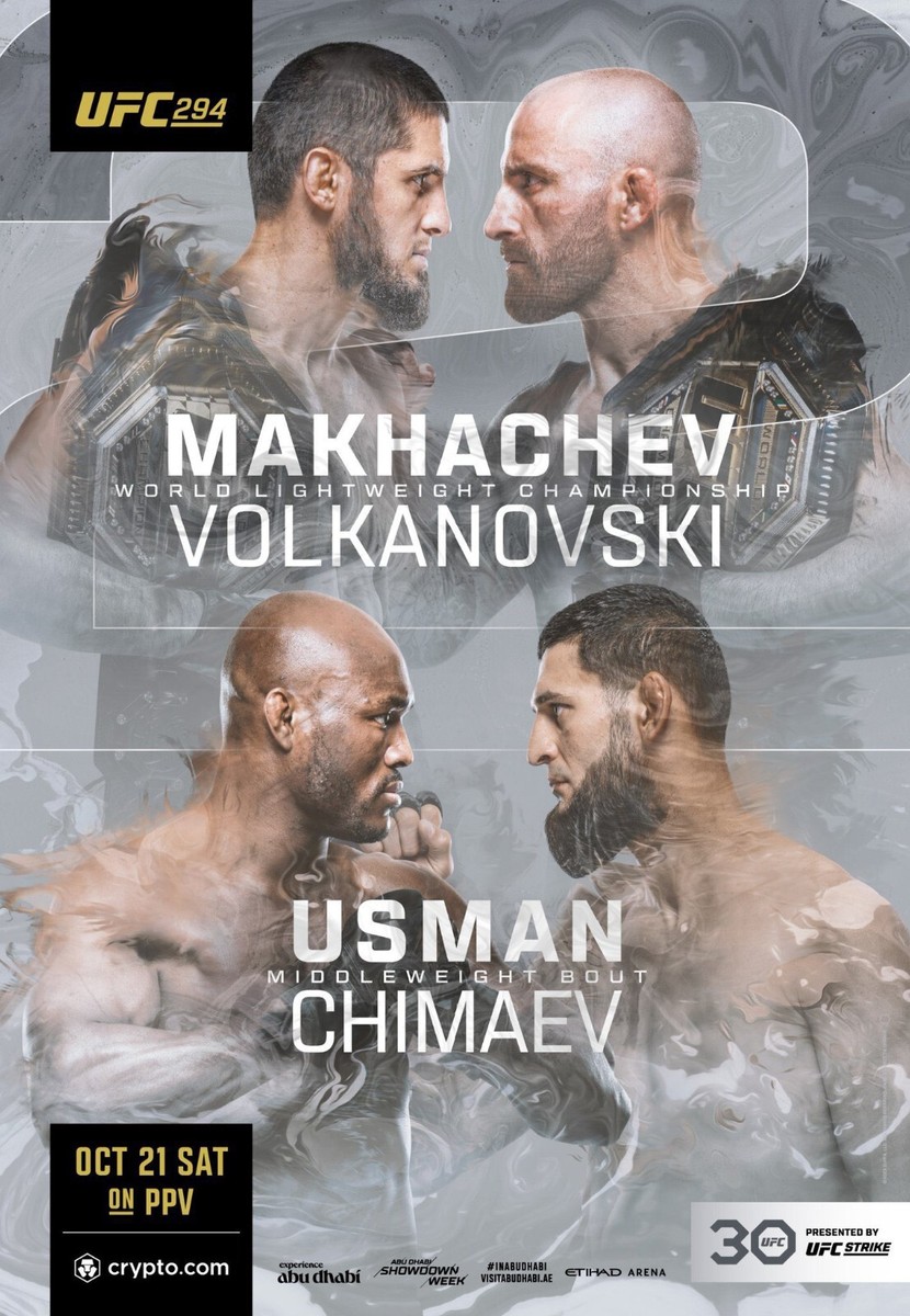 Fight Poster UFC 294 Makhachev Vs Alexander Volkanovski