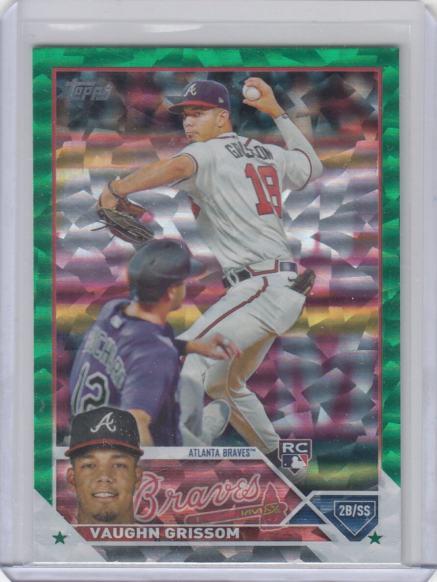 2023 Topps Parallel Green Foilboard /499 VAUGHN GRISSOM RC #275 Braves