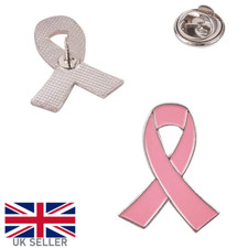 Breast Cancer Awareness Pin Brooch Metal Pink Ribbon Badge Support Lapel Logo