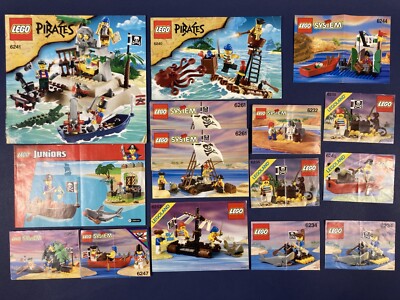 LEGO  Pirat Pirates Schatz Insel Schiff Anleitung Instruction 6257 6244 V
