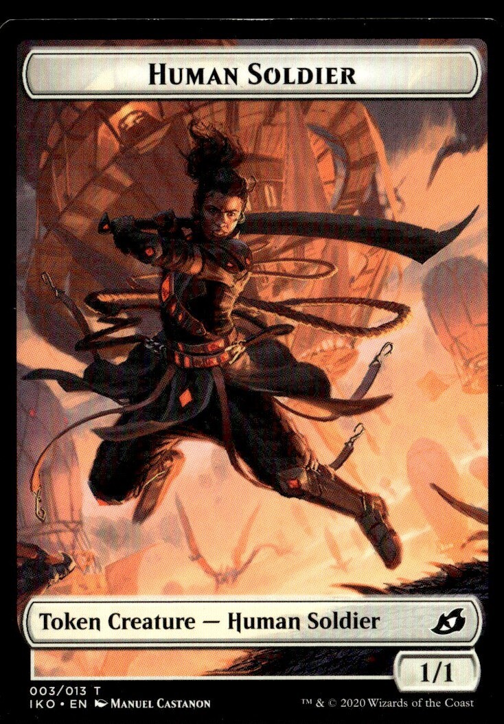 2020 Ikoria Lair of Behemoths Common Human Soldier Token #3 MTG