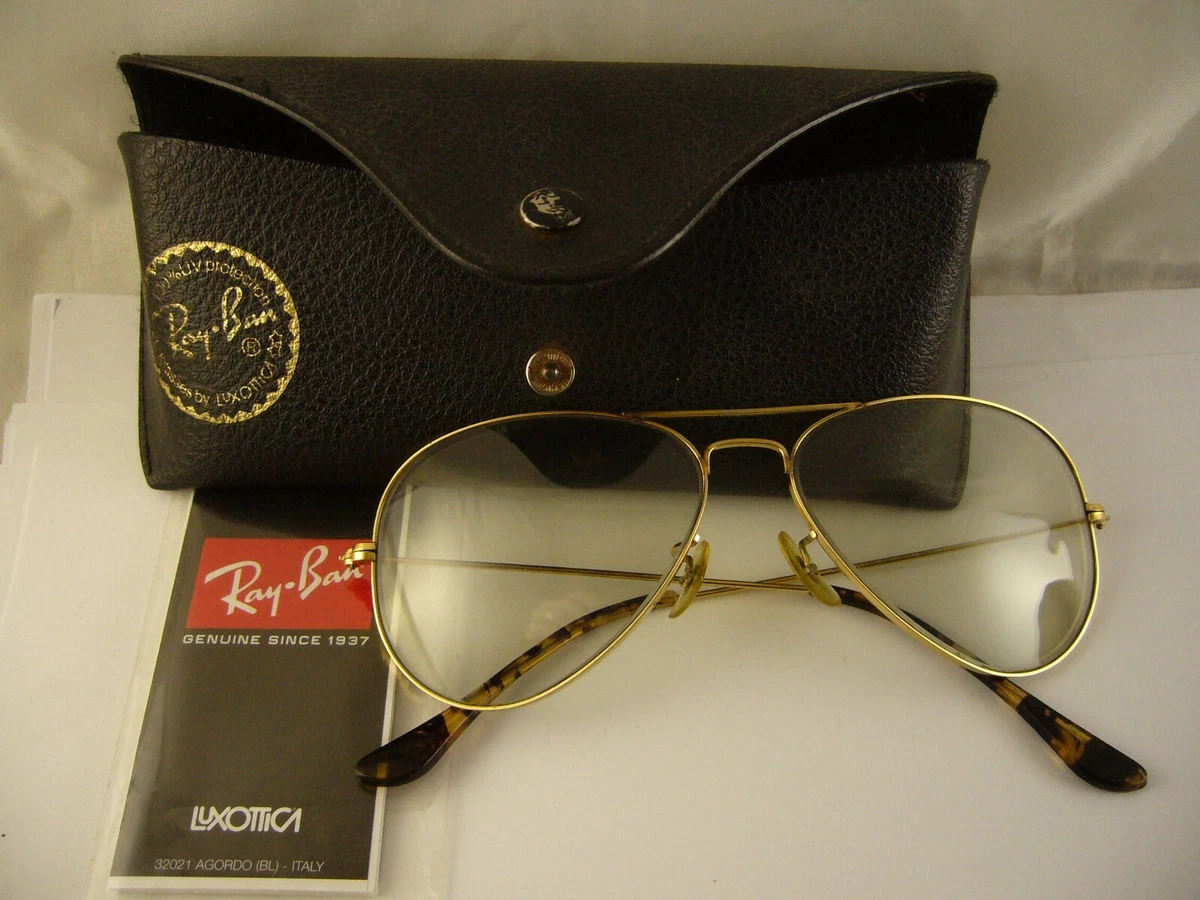 En detalle lección semáforo RAY-BAN RB AVIATOR 58-14 (cristales transparentes ) | eBay