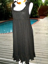 Anna Sui Lovely Blk Ruffle Dress "cute Cute CUTE LBD" 10 M FR42