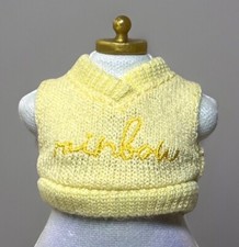 Rainbow High Sheryl Meyer Doll Outfit Pastel Yellow Crop Top Sweater Vest Shirt