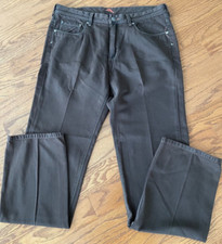 TOMMY BAHAMA BROWN Tencel/Cotton Straight Flat Front Pants Men's 36x34 Pre-Owned