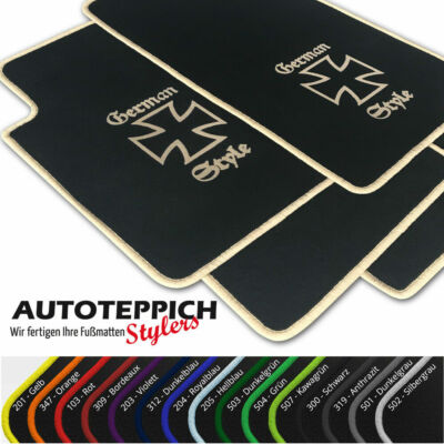 Fußmatten DRUCK GERMAN STYLE für Audi 80 90 B3 B4 S2 Typ 89 8C 1986-1996