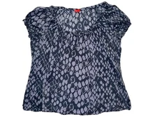 Esprit Women’s Blouse Short Sleeve 100% Cotton Purple Size XL