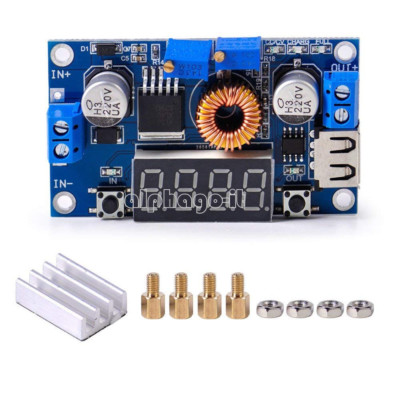 2PCS 5A CC CV W/ USB Voltmeter LED Drive Step down Lithium charger Power Module