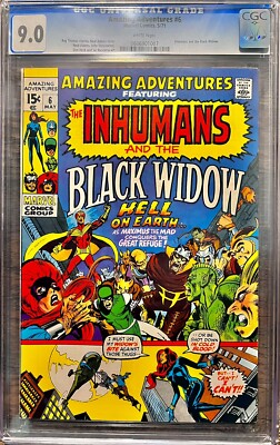 Amazing Adventures #6 THE INHUMANS and THE BLACK WIDOW -  CGC 9.0 WHITE PAGES