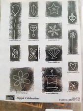 Stipple creations Stampin up Wooden Rubber Stamps for Scrapbooking