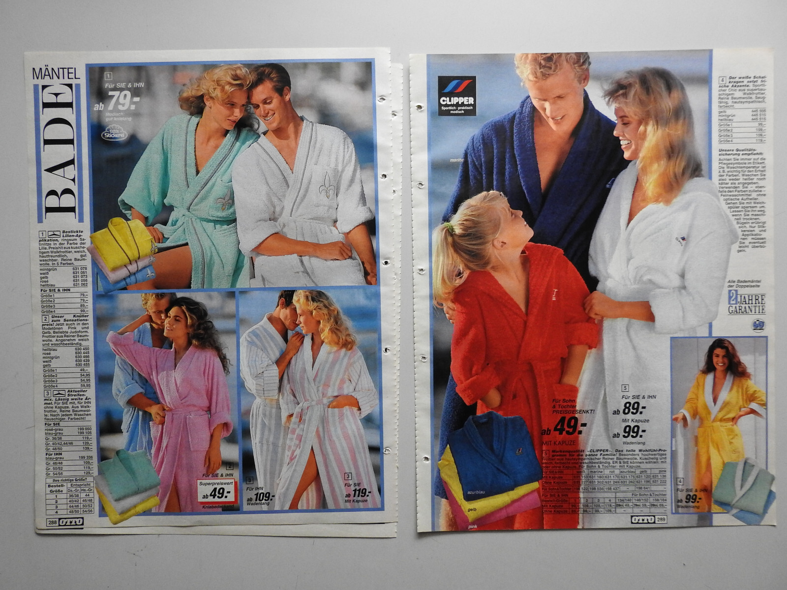 1989 Bathrobes 5 Pages Magazine Catalog Print Ad