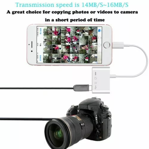 4in1 USB to Card Reader Adapter USB Camera Micro SD Memory Slot for iPhone iPad - Picture 6 of 12