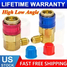 A/C Manifold Gauge Conversion Kit High Low Angle Quick Adapter ACME Car AC Parts