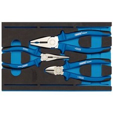 Image of 1x 3 Piece Draper Expert Quality Heavy Duty Plier Set in EVA Drawer insert Tray