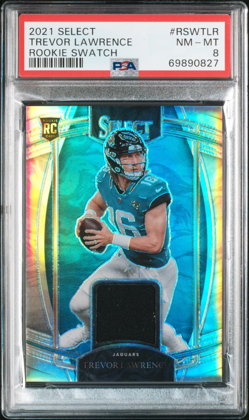 Trevor Lawrence Panini Select Rookie Swatches #RSWTLR Base