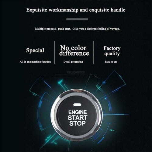 Car Keyless Entry Engine Start Alarm System Kit Push Button Remote Starter Stop - Picture 6 of 8